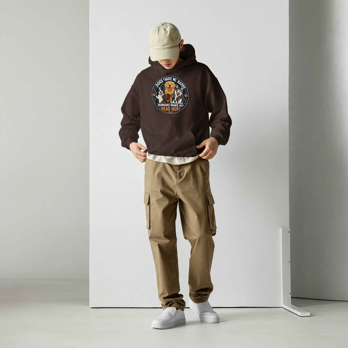 Dogs Make Me Happy, Humans Make My Head Hurt Hoodie