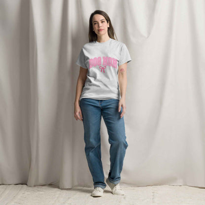 Dog Mom Varsity Bow Tee