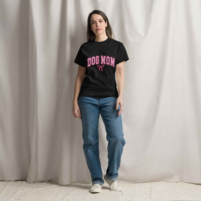 Dog Mom Varsity Bow Tee