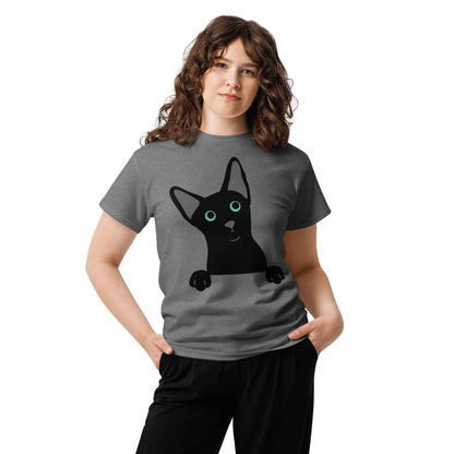 Peeking Black Cat Tee