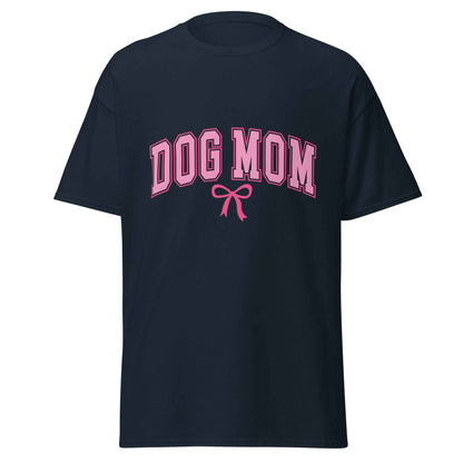 Dog Mom Varsity Bow Tee