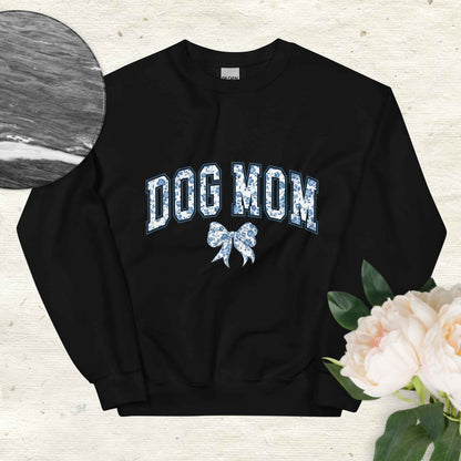 Dog Mom Floral Varsity Sweatshirt