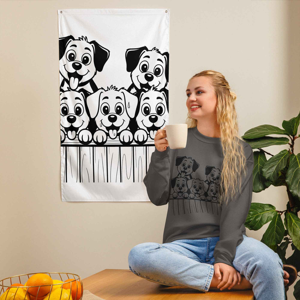 Five Puppies Over the Fence Sweatshirt