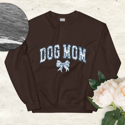 Dog Mom Floral Varsity Sweatshirt