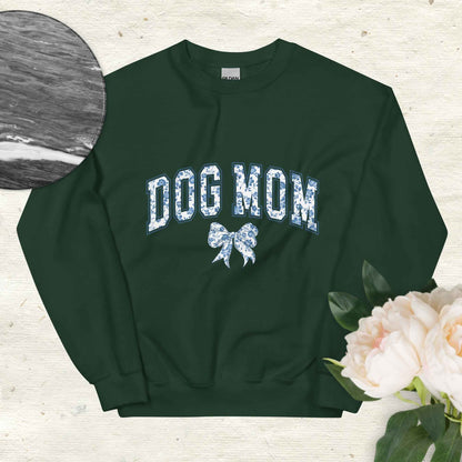 Dog Mom Floral Varsity Sweatshirt