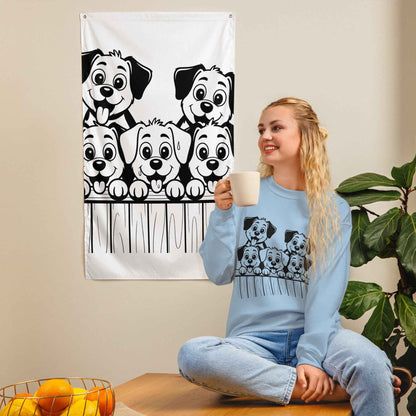Five Puppies Over the Fence Sweatshirt