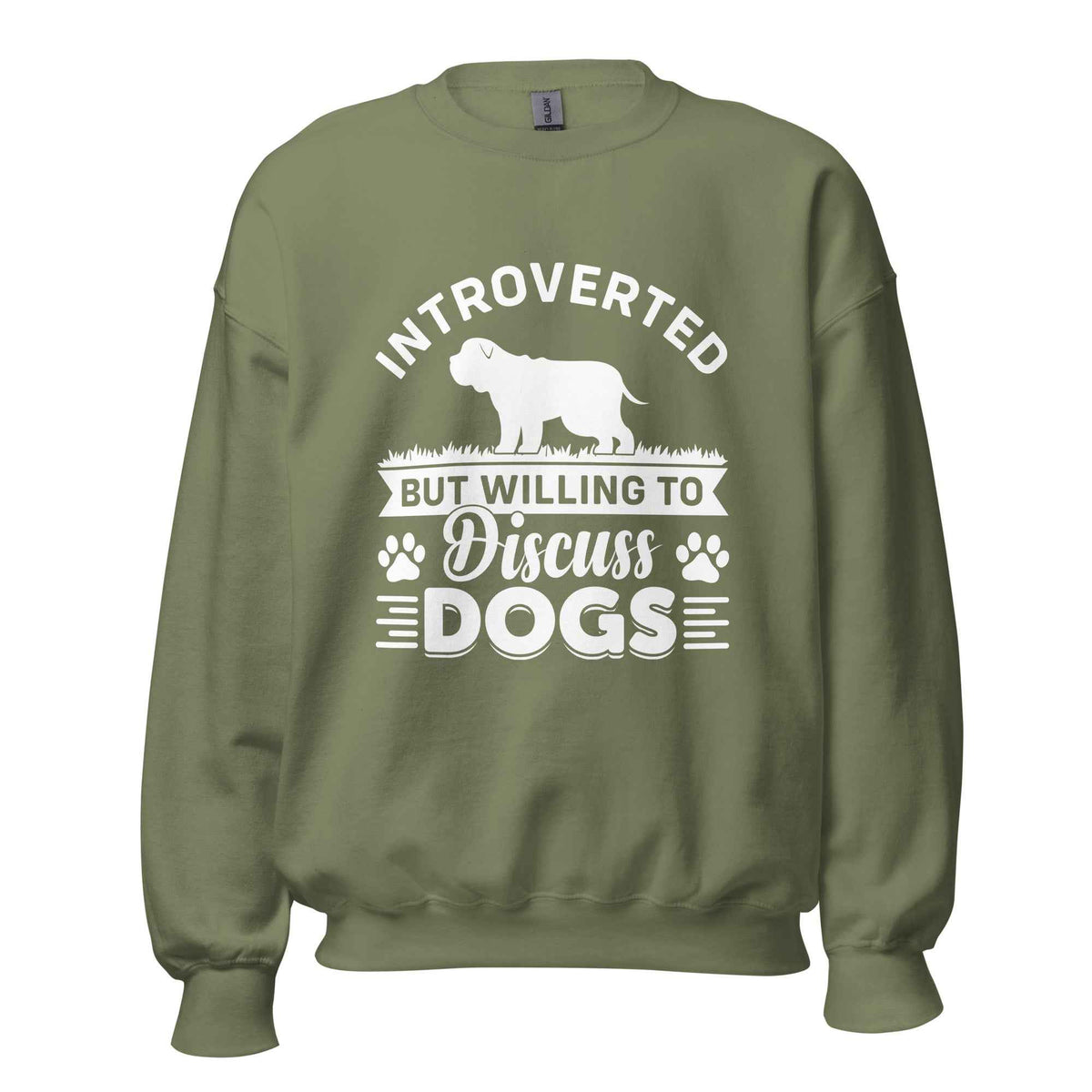 Introverted But Willing To Discuss Dogs Sweatshirt
