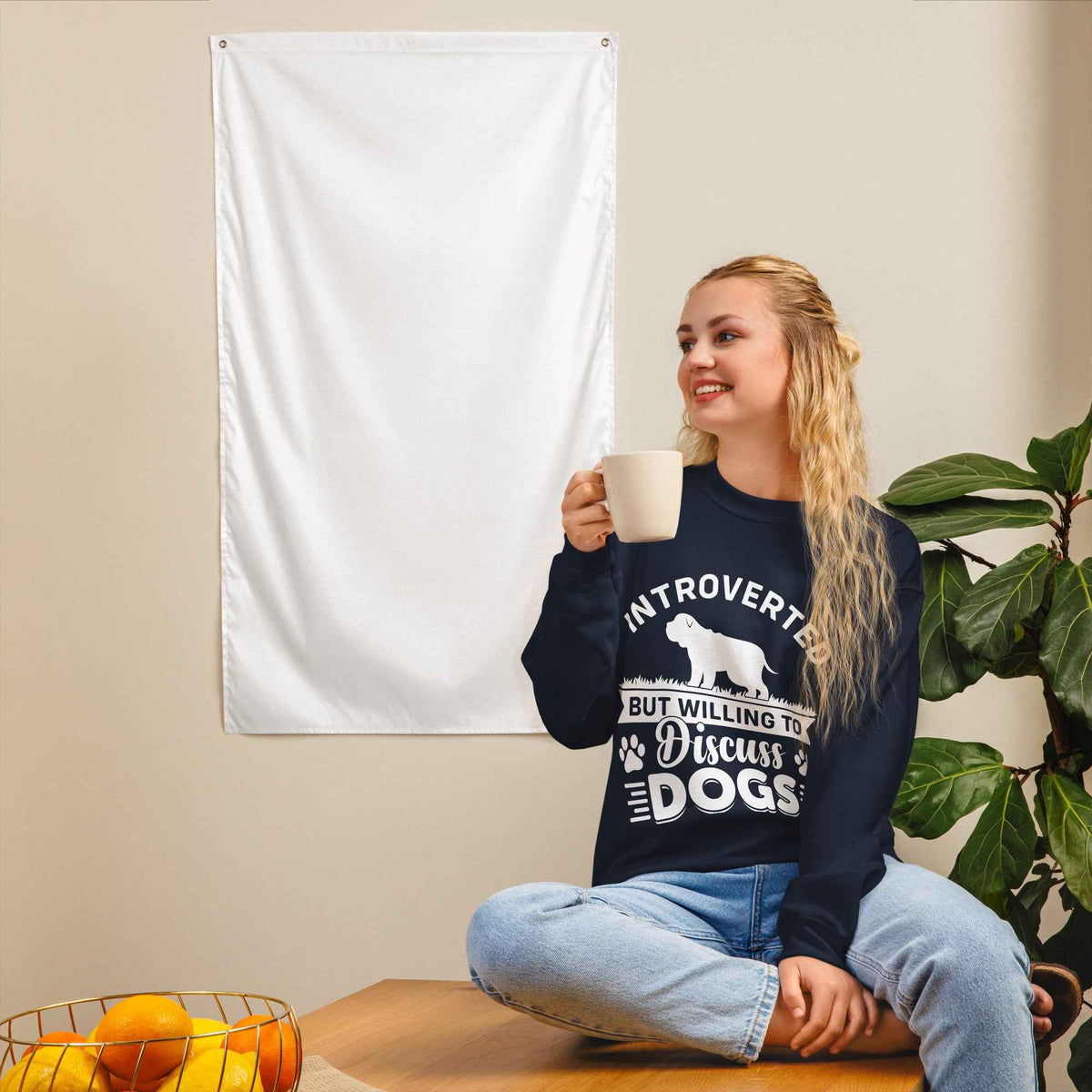 Introverted But Willing To Discuss Dogs Sweatshirt