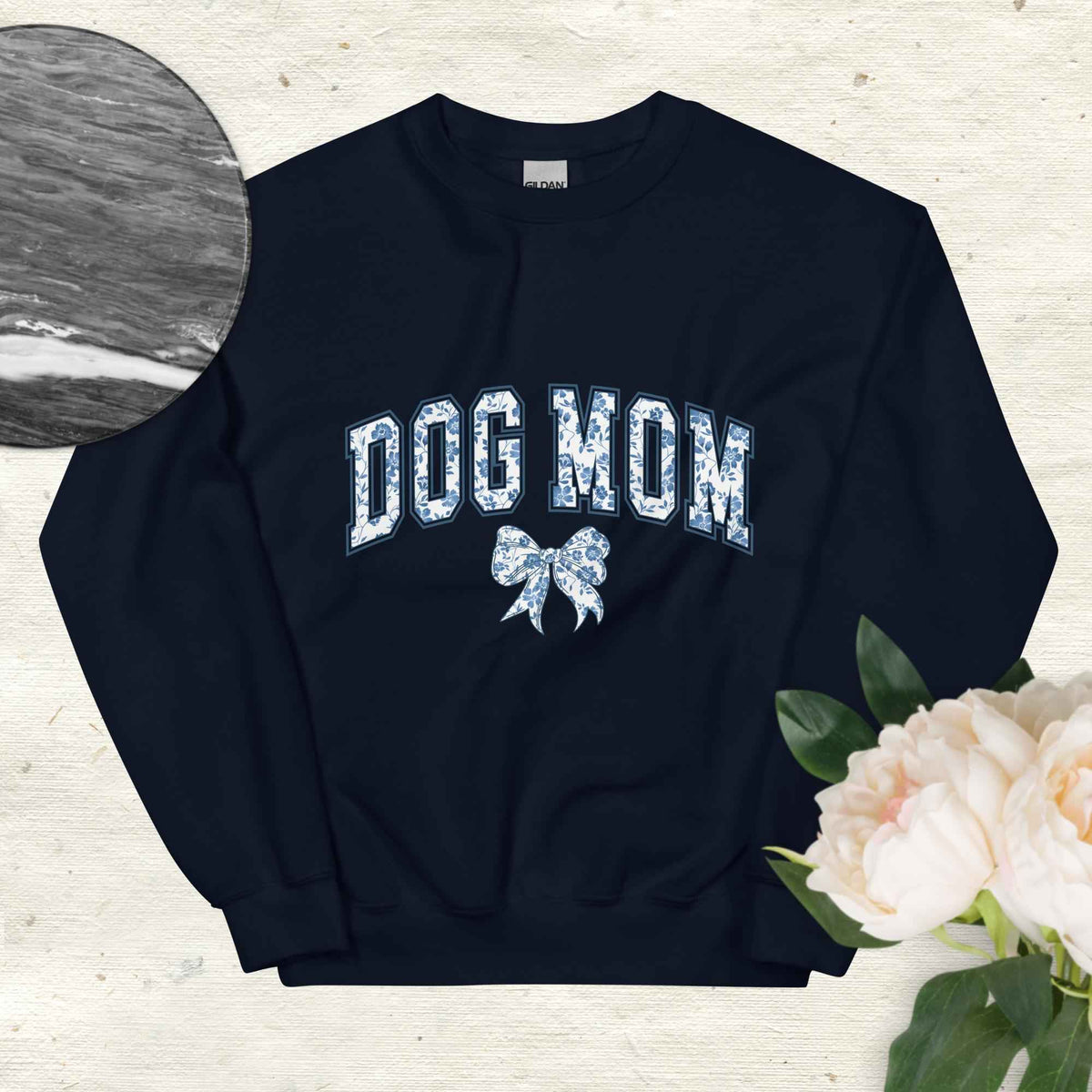Dog Mom Floral Varsity Sweatshirt
