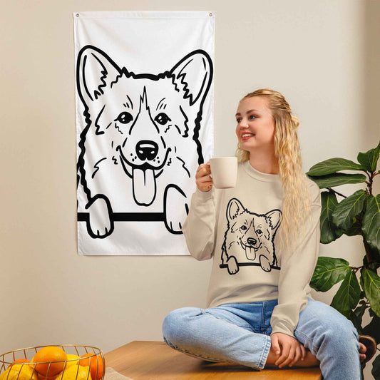 Peeking Corgi Sweatshirt