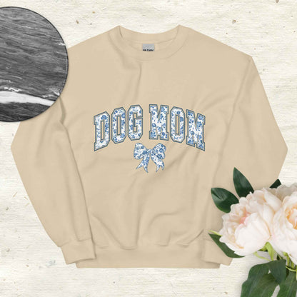 Dog Mom Floral Varsity Sweatshirt