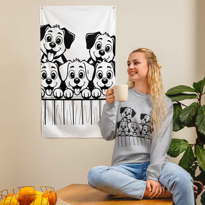 Five Puppies Over the Fence Sweatshirt