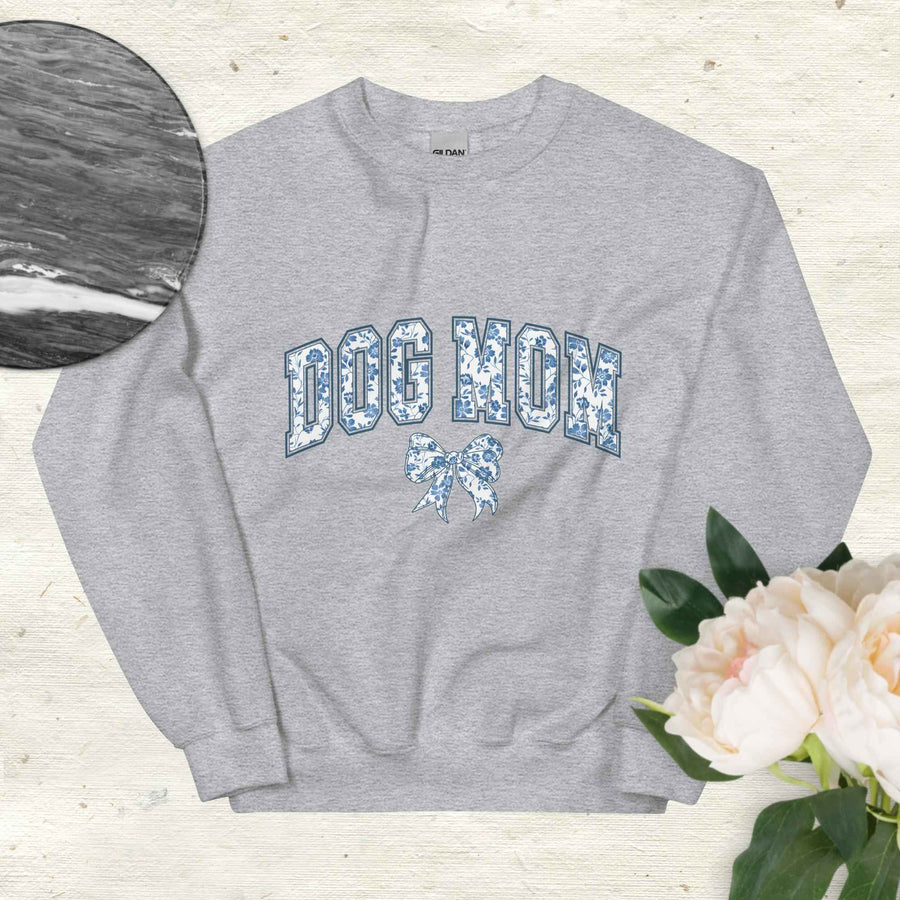 Celebrate Your Love for Pups with Our Dog Mom Floral Varsity Sweatshirt