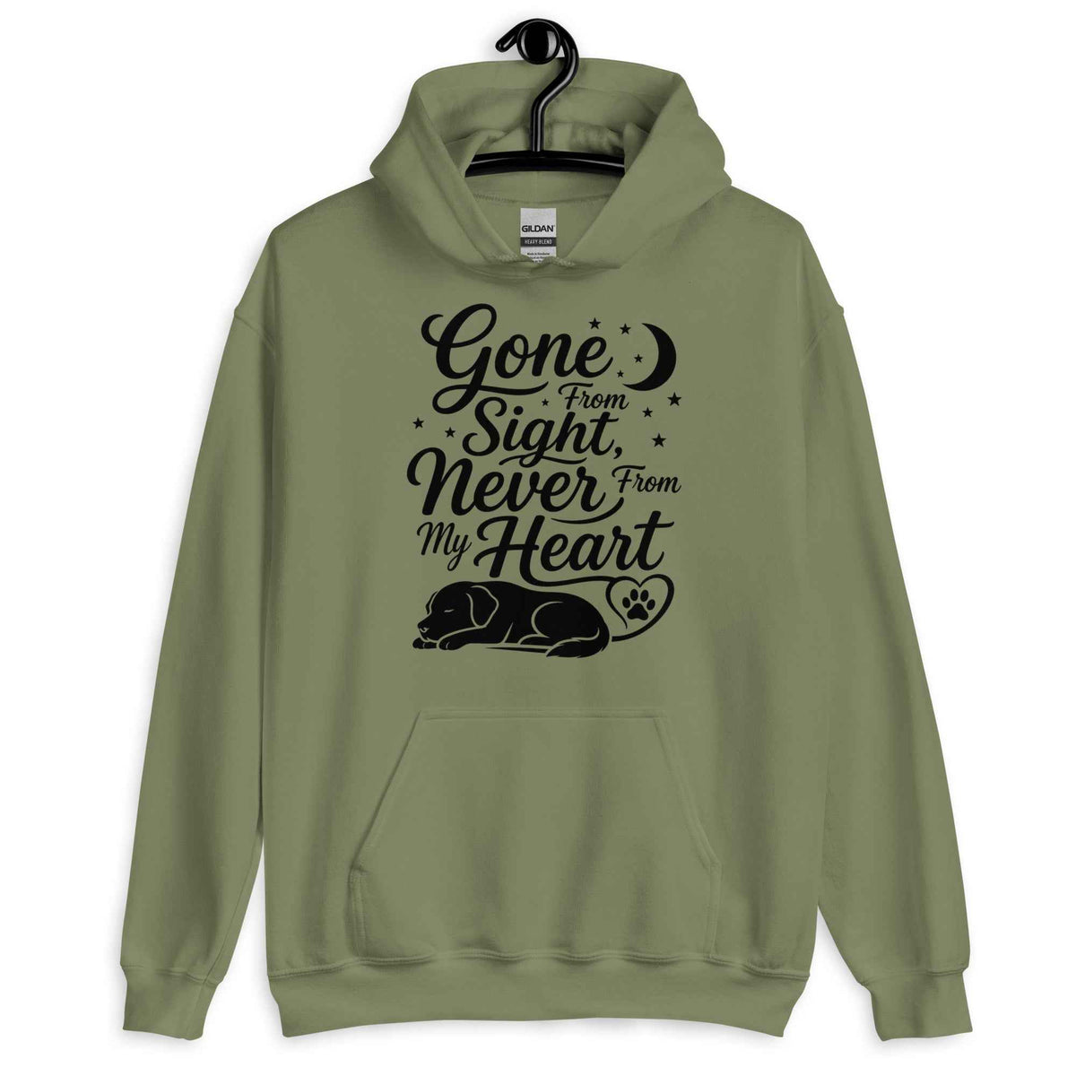 Gone From Sight, Never From My Heart - Dog Memorial Hoodie