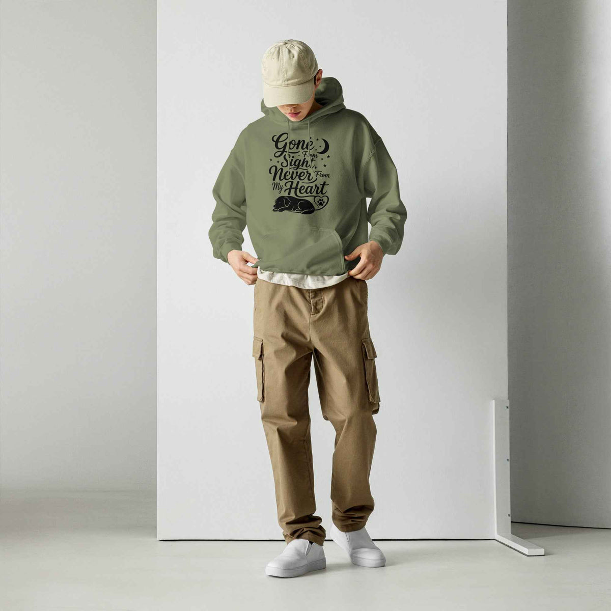 Gone From Sight, Never From My Heart - Dog Memorial Hoodie