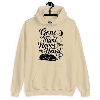 Gone From Sight, Never From My Heart - Dog Memorial Hoodie