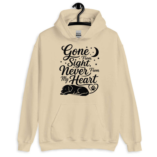 Gone From Sight, Never From My Heart - Dog Memorial Hoodie