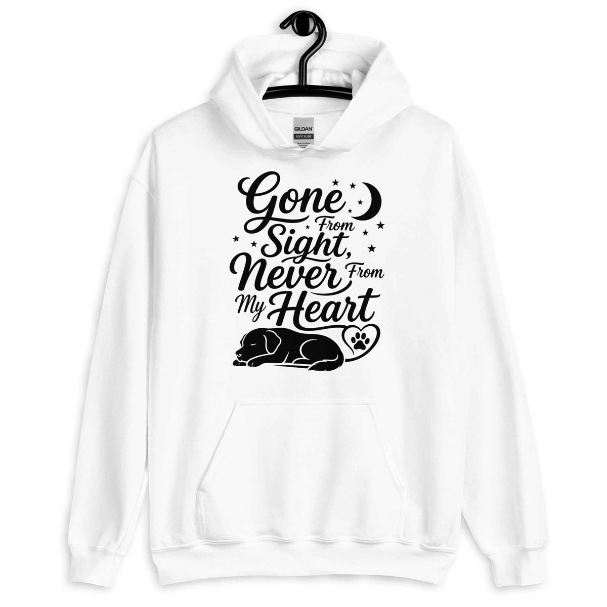 Gone From Sight, Never From My Heart - Dog Memorial Hoodie